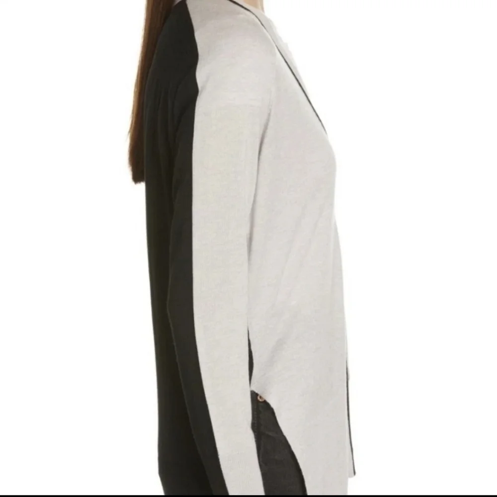 ATM Anthony Thomas Melillo Silk, Wool, And Cashmere Blend Colorblock Cardigan